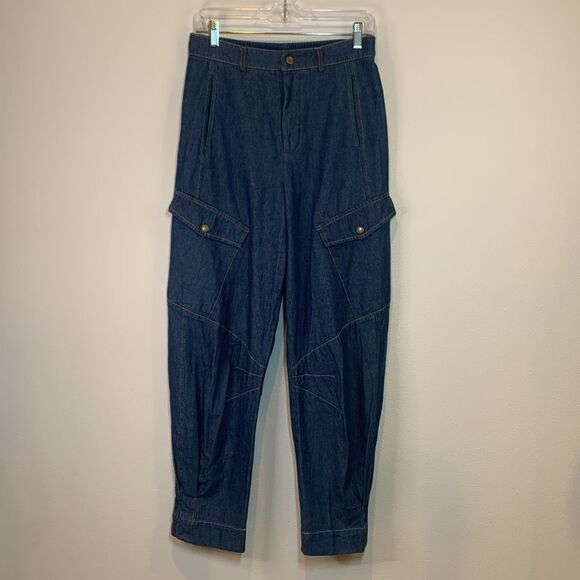 PARKER Barrel Denim Pants Relax Fit High Waist Pockets Zip Fly NWT Women Sz 2 - Picture 13 of 13